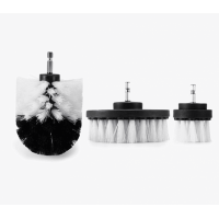 White Soft Drill Brush 3pcs Set Manufacturer For Cleaning Carpet